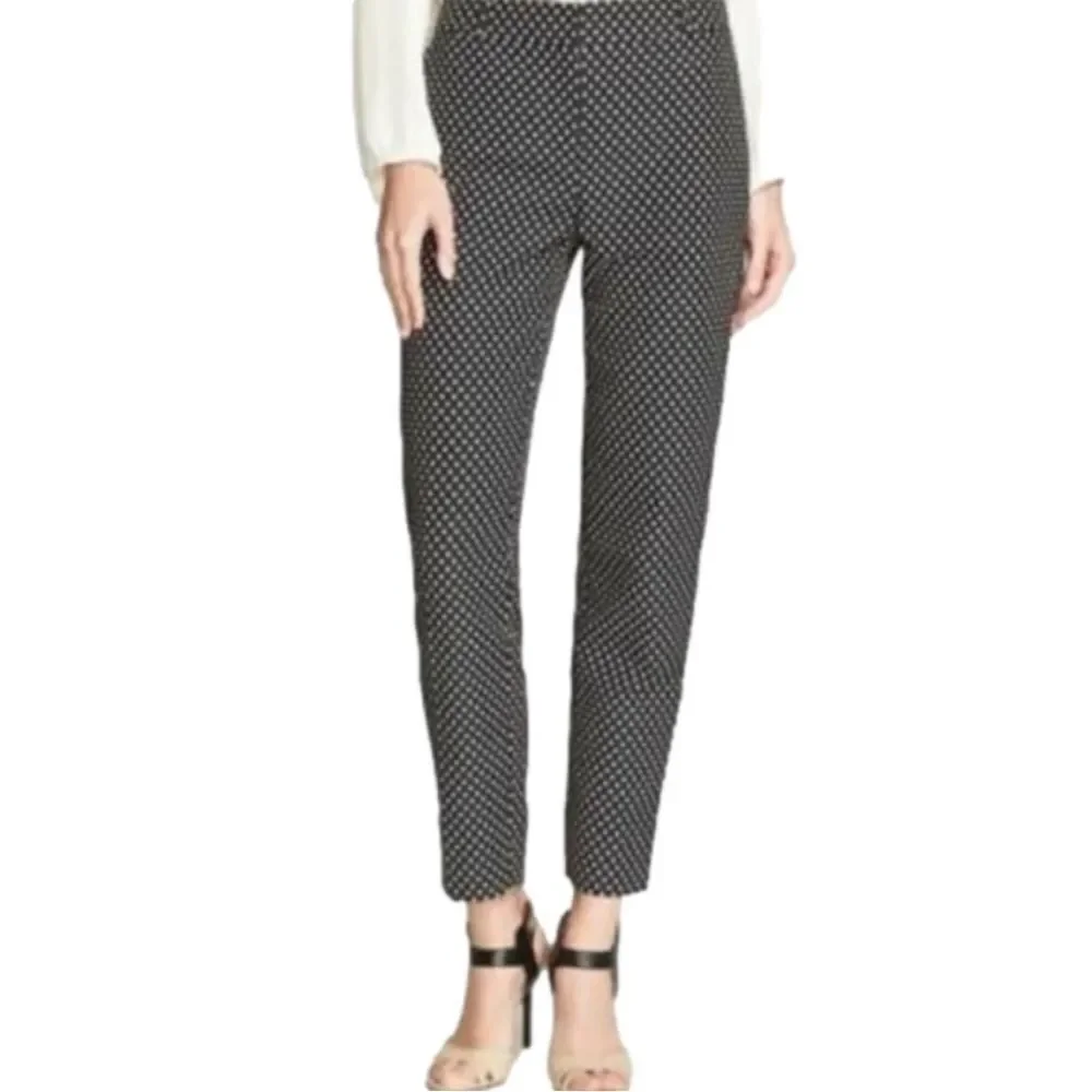 Kate Spade Margaux Cafe Dot Cropped Polka Dot Design Textured Pockets Pants